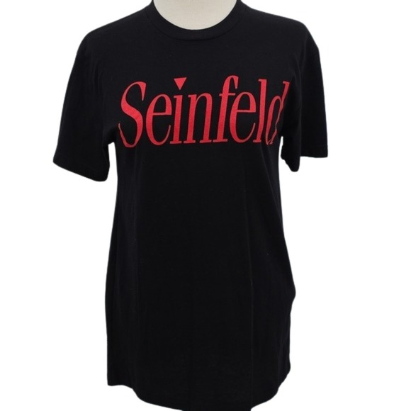 Seinfeld T Shirt The Show About Nothing Graphic Black Tee Unisex Size XS NWOT - Picture 2 of 4